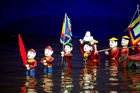 Water puppet characters