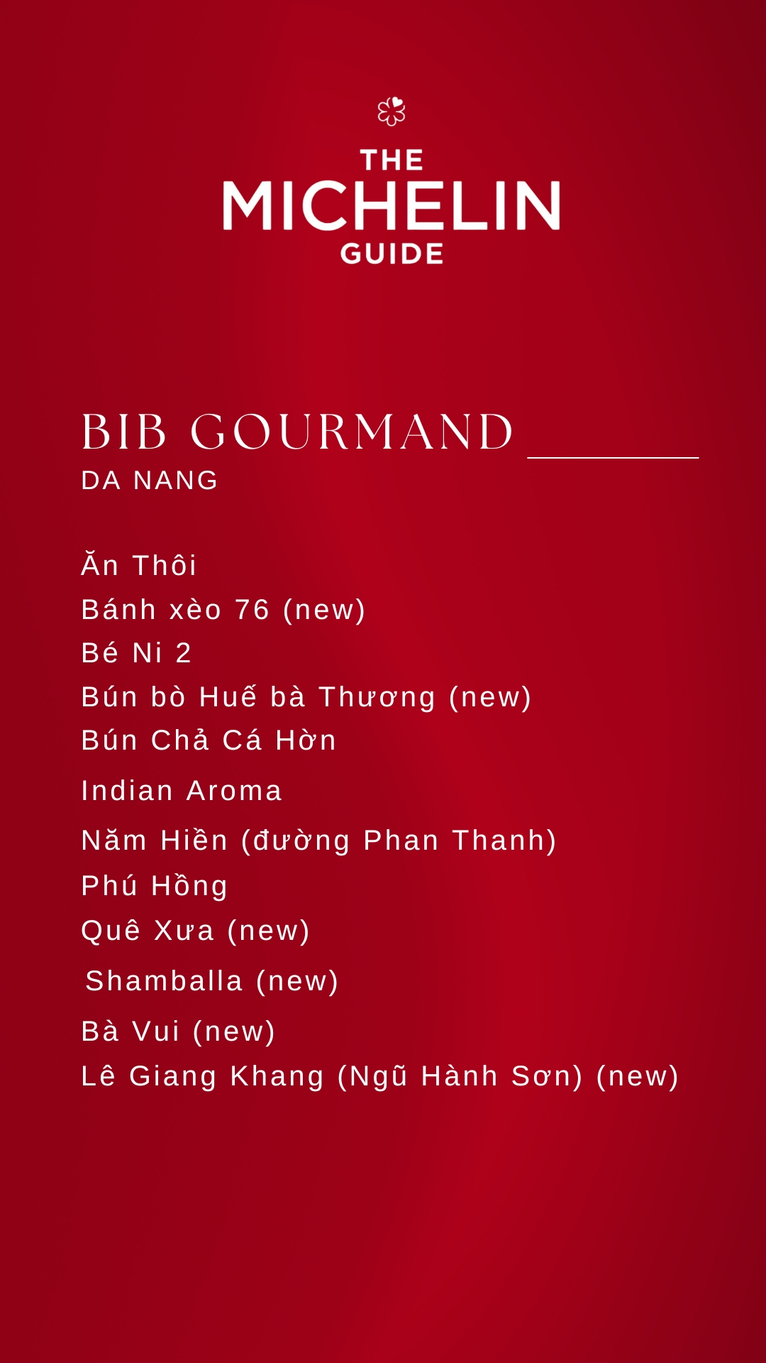 DANANG-Bib Gourmand Restaurants Worth Visiting